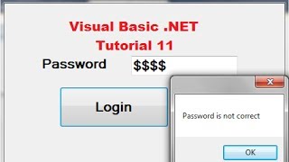 Visual Basic NET Tutorial 11  How To Make A Simple Login Form In Visual Basic [upl. by Nylkaj]