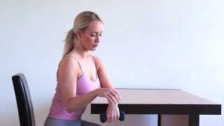 Eccentric Wrist Strengthening  Tennis Elbow [upl. by Rebmat]