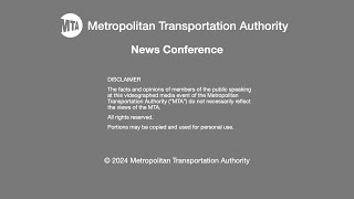 MTA News Conference  5142024  Charging Into The Future [upl. by Pentheas]