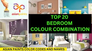 ASIAN PAINTS COLOUR COMBINATION FOR BEDROOM ASIAN PAINTS COLOUR NAME AND CODES  bedroom colour [upl. by Nairred]