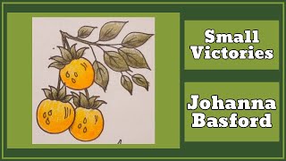 Small Victories by Johanna Basford  Lulo Naranjilla Colouring Tutorial [upl. by Eimarrej667]