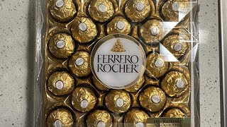 Ferrero Rocher Fine Hazelnuts Milk Chocolate  Unpacking Gold Standard Gift  ASMR  Food Sojourn [upl. by Hayott]