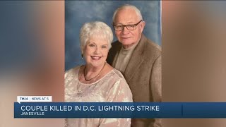 Janesville couple dies after being struck by lightning in Washington DC [upl. by Adohr84]