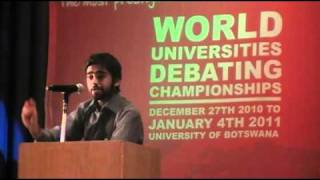 88 LSE A CO 2nd Speaker Worlds Main Final WUDC 2011 Botswana [upl. by Akimrej670]