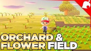 Planting an Orchard amp Flower Field  Animal Crossing New Horizons 2 [upl. by Lemieux]