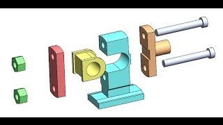 Solidworks tutorial 3 Crosshead assembly modeling Part 4 [upl. by Chase413]