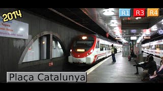 Rodalies Barcelona Plaça Catalunya R1  R3  R4  R12 Renfe 447  Civia 2014 [upl. by Yruj808]