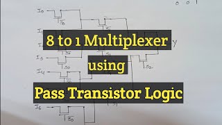 Design of 8 to 1 Multiplexer using pass transistor logic  Clear explanation [upl. by Terryl]