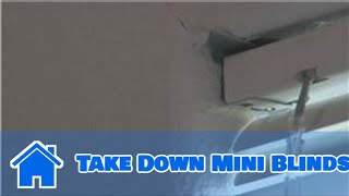 Window Blinds  How to Take Down Mini Blinds [upl. by Orly]