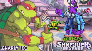 TMNT Shredders Revenge  Arcade Mode  Gnarly 1CC Raphael [upl. by Elinet38]