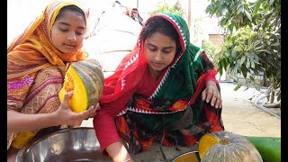 মিষ্টি কুমড়ার সাথে মাংস দিয়ে অসাধারন একটা রেসিপি  Village Life With Shampa [upl. by Margherita637]