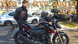 Review TVS RTR 200 FI 2024  Suspensiones regulables en un 200 🤨 [upl. by Nylirad]