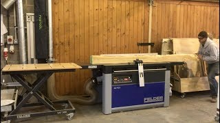 Felder AD951 in Action  Mega planer thicknesser [upl. by Venetis]