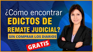 ENCUENTRA EDICTOS DE REMATE JUDICIAL SIN COMPRAR LOS DIARIOS [upl. by Dyolf252]