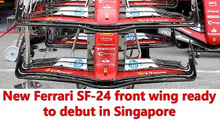 Ferrari pushes forward with SF24 developments updated front wing on its way for F1 Singapore GP [upl. by Nollek806]