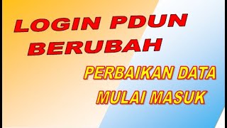 cara login PDUN yang baru [upl. by Doralia]