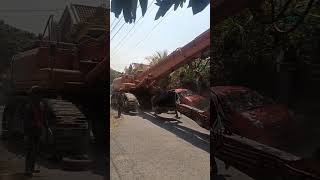 BELCO EXCAVATOR LEWAT DEPAN RUMAH shortsvideo BELCO [upl. by Euridice]