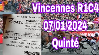 pronostic pmu quinté du jour dimanche 7 janvier 2024 Vincennes [upl. by Bose409]