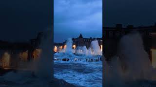 Grandes Marées et Tempête Karlotta  SaintMalo storm nature waves saintmalo tempête [upl. by Aneelehs]