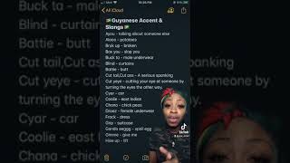 🇬🇾 Guyanese Accent amp Slangs🇬🇾 PT1 dredriaa guyanesegirl [upl. by Newell202]