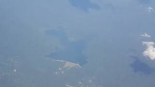 MalaysiaAirlines Flying Over Empangan Langat Dam Hulu Selangor exploreflight exploreselangor [upl. by Nomae]