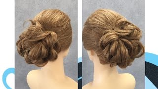 Knot van een 4 strengen vlecht bun with 4 strand braid [upl. by Hild]