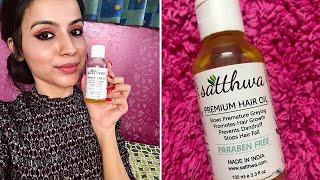 SATTHWA PREMIUM HAIR OIL REVIEW  Stop Hairfall Dandruff Premature Graying  Nidhi Chaudhary [upl. by Isidor]