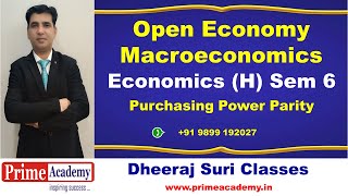 Purchasing Power Parity  Open Economy Macroeconomics  Economics H Sem 6 [upl. by Godrich]