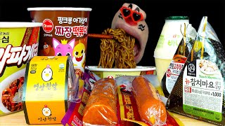 MUKBANG Convenience store Food Tteokbokki amp Noodle ASMR EATING REAL SOUNDS [upl. by Reseda603]