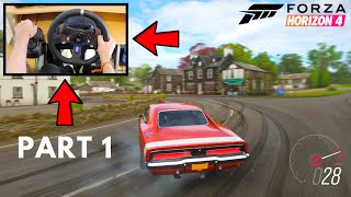 Forza Horizon 4 First Time Drifting using Logitech G G920 Steering Wheel Part One Gameplay [upl. by Elvia]