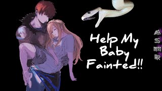 ASMR BOYFRIEND YOU FAINTED  SHE WANTED TO SEE IF SHE COULD  BABY WAKE UP  GF FAINTS ASMR [upl. by Euqinim]