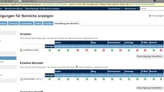 Tutorial 7 CONFLUENCE 4x  Berechtigungen und Bereiche [upl. by Arreyt376]