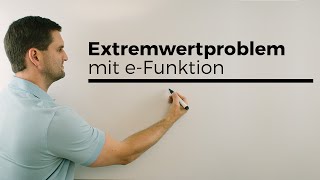 Extremwertproblem mit eFunktion Extremalproblem Mathehilfe online  Mathe by Daniel Jung [upl. by Gnof]