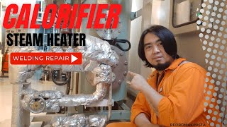 HOW TO OVERHAUL CALORIFIER STEAM HEATER  REPAIR amp PRESSURE TEST BUHAY MAKINISTAVLOG35 [upl. by Chellman388]