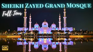 Sheikh Zayed Grand Mosque Abu Dhabi UAE Day amp Night View Worlds Beautiful Mosque 4k [upl. by Pulchi772]