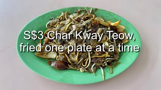 S3 Char Kway Teow fried one plate at a time Chuan Kee Fried Kway Teow at Whampoa Hawker Centre [upl. by Llednohs]