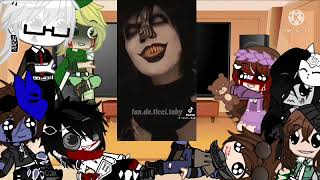 creepypastas react to laughing jackread description [upl. by Amehsyt]