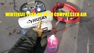 How to Winterize your RVCamper with Compressed Air [upl. by Nnylamme11]