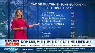 Studiu Eurostat Cât de mulțumiți sunt românii de timpul liber pe care îl au [upl. by Nemajneb]