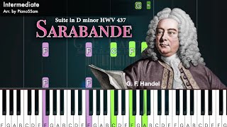 Intermediate Sarabande from Suite in D minor HWV 437  G F Handel  Piano Arrangement [upl. by Eecrad]