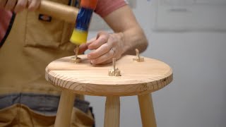 Wedging Legs and Finishing the Stool [upl. by Jit]