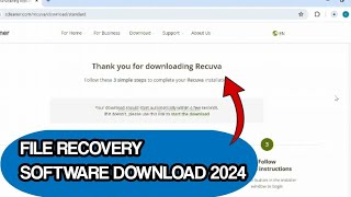 File Recovery Software Recuva Download latest 2024 version [upl. by Adnwahsat]