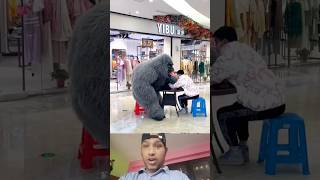 Cute panda and crazy gorilla 😆 😍 trending funny youtubeshorts shorts subscribe [upl. by Hoagland240]