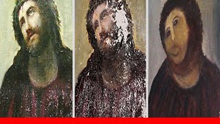 Hilarious Internet Reactions To The Botched Ecce Homo Restoration 😂 [upl. by Anawait]