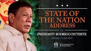 FULL SPEECH President Duterte at SONA 2016 [upl. by Nivi]