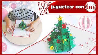 Pop Up Christmas cards Árbol de Navidad árbol de Navidad una creativa tarjeta 3D  Craft with LIN [upl. by Catrina634]