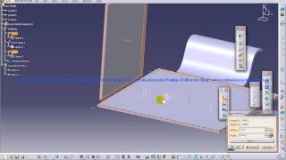 Catia V5 TutorialCreating Cylindrical BendSheetmetal Workbench [upl. by Anauqahc]