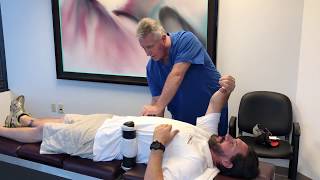 Chiropractic Adjustment For Lower Back Pain  Sciatica On Houston Man [upl. by Eadwina278]