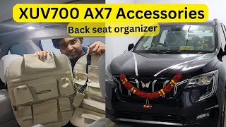 XUV700 AX7 Back Seat Organizer Review amp Installation Guide XUV700 AX7 CarAccessories [upl. by Nirhtak]