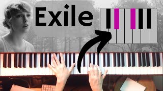 Piano Tutorial Exile by Taylor Swift feat Bon Iver [upl. by Yrrak]